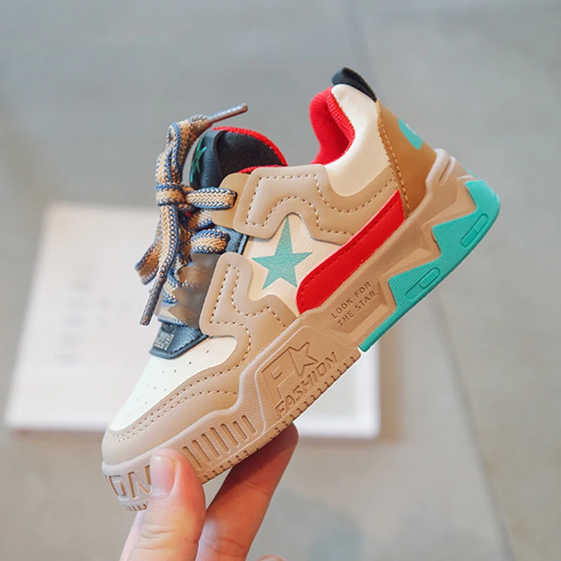 Kids Sneakers Autumn Boys Sports Running Chunky Trainers Girls Fashion Brand Star Casual Tennis Shoes Breathable Thick Soft
