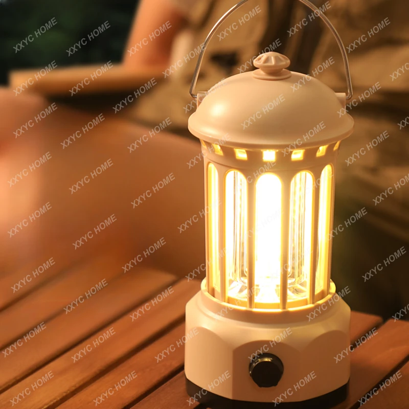 

Camping Lantern Outdoor Lamp Ultra-Long Life Battery Tent Light Lighting Ambience Light Charging Camping Lamp Hanging Retro Lamp