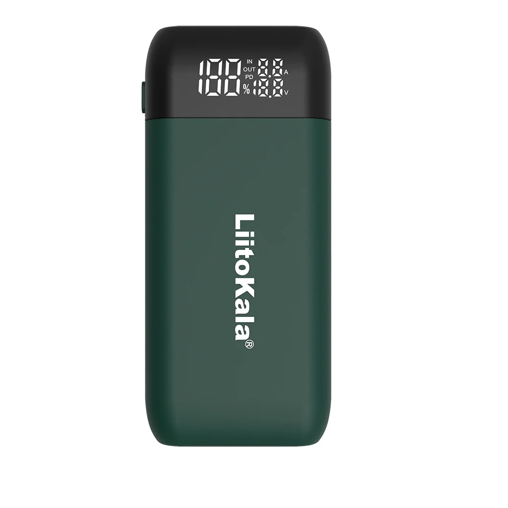 LiitoKala Lii-MP2 18650 21700 배터리 충전기 및 태블릿 보조배터리, QC3.0 입출력 디지털 디스플레이, 5V 2A 플러그, EU 미국 영국