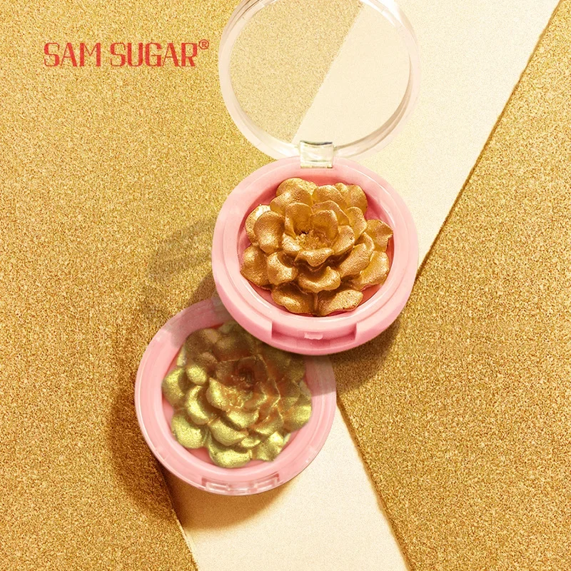 Exquisite 3D Rose Highlighter Palette Face Contour Bronzer Shimmer Relief High Gloss Bright Highlighte Makeup Cosmetics - Image 6