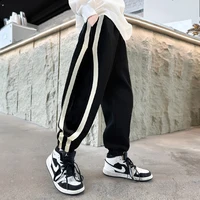 الأطفال عارضة الخريف الشتاء الدافئة معزول السراويل لتوين بنين سليم صالح القطن الحراري السراويل الاطفال سميكة المخملية Sweatpants 3