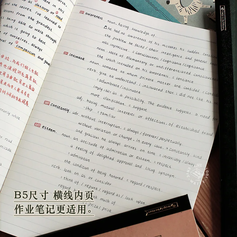Sharkbang 레트로 라인 노트북, 창의적인 호랑이 악어 새 동물, B5 노트북, 학생 저널, 의제 메모장, 신상