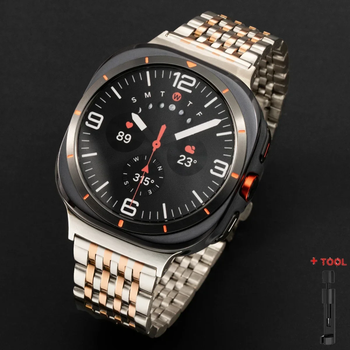 Quick Fit Stainless Steel Metal Band for Smartwatch - No Gap Bracelet Design