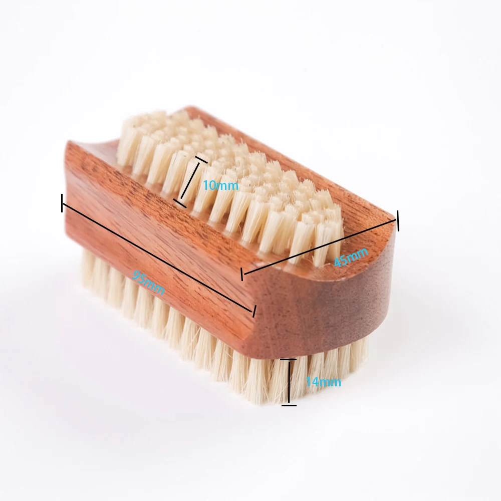 Artsecret Remove Dust Nail Brush for Cleaning Fingernails Non-Slip Wooden Both-sided Bristle Hand Foot Manicure Pedicure Scrubbe 6