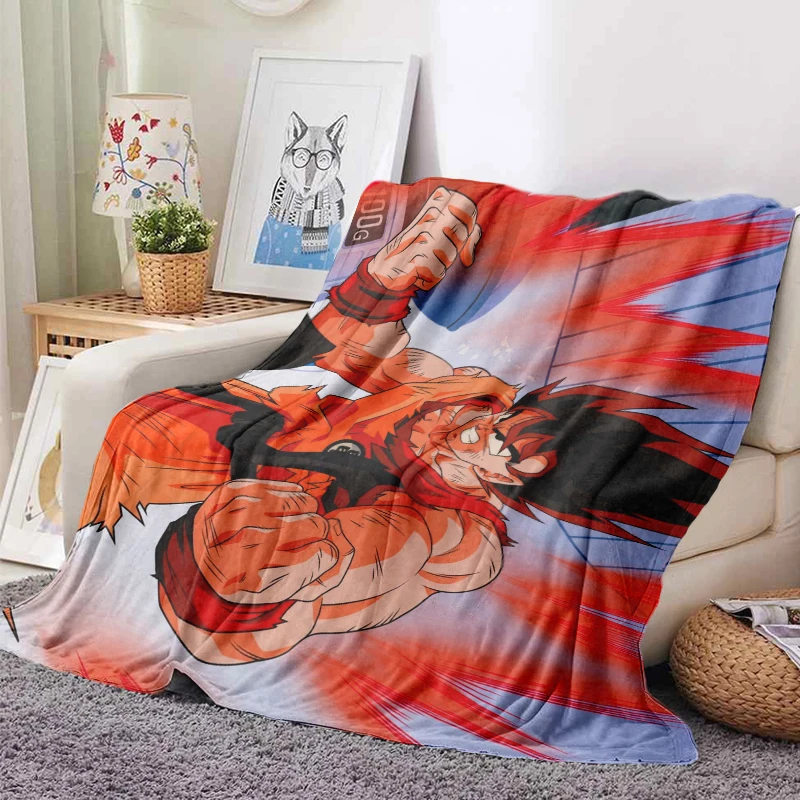 130x150cm Anime 3D D-Dragon-Ball Japan Cartoon Soft Flannel Blanket for Beds Bedroom Sofa Picnic,Throw Blanket Cover Outdoors 4