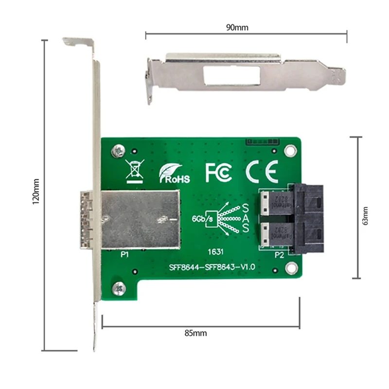 ܺ SFF-8643  8644  JBOD, ̴ SAS HD   ī (), 1 