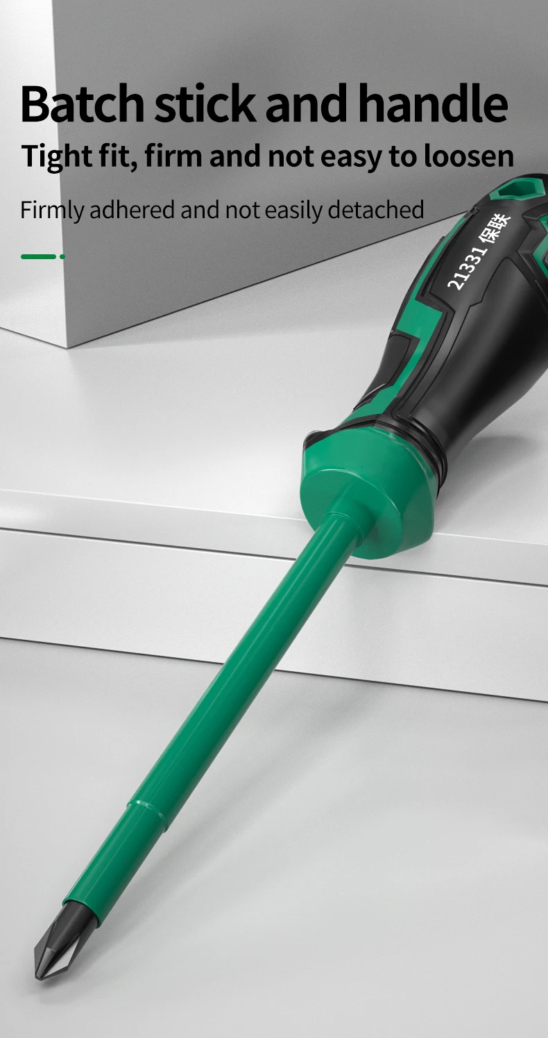 1 Stück Isolierter Schraubendreher mit Schlitz- und Kreuzschlitz-Magnetspitzen, Professionelles Elektriker-Wartungswerkzeug – Detail 8