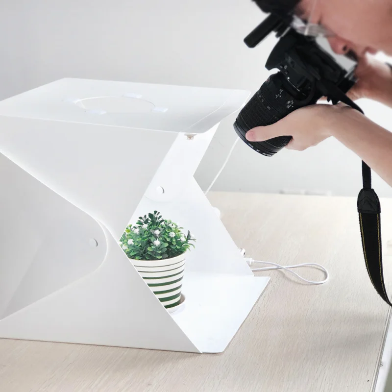 Description Picture 4 of itemPortable Photobox Folding Light Box Photography Photo Studio Kits LED Backlight Top Opening Products Camera Shooting Photo Box