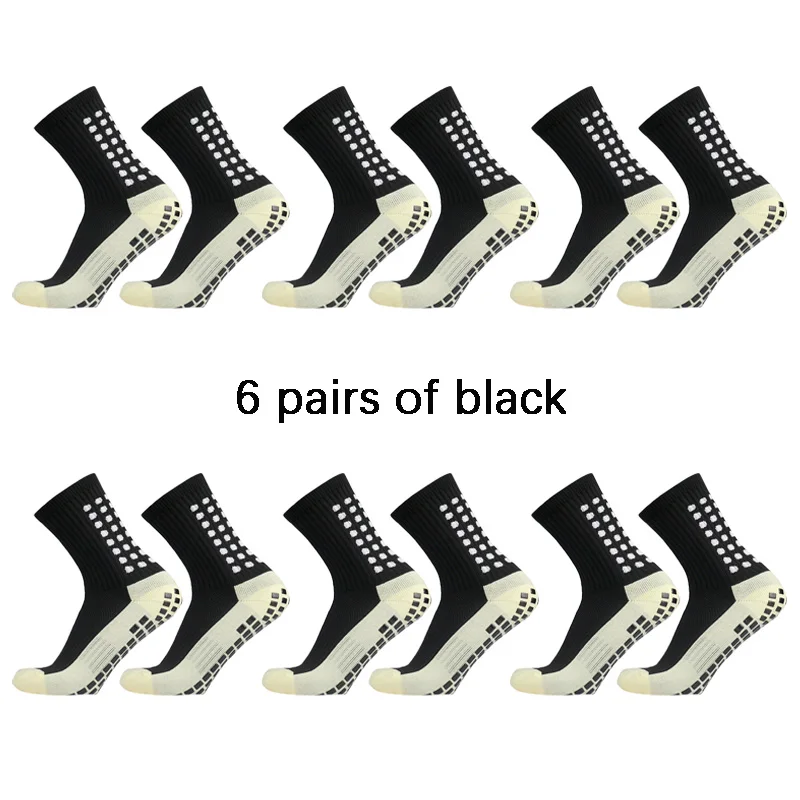 6 pairs Anti-skid Sports Socks with Adhesive Points Football Socks