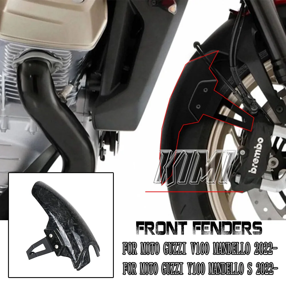 

For Moto Guzzi V100 Mandello S Motorcycle Front Mudguard Fender Extender Extension V100 MANSELLO 2022 2023