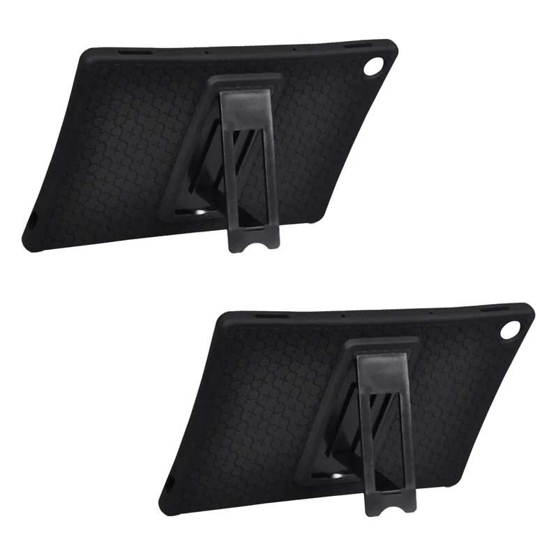 2X Per Lenovo Chromebook Duet Case Custodia In Silicone Per Tablet Da 10.1 Pollici Con Custodia Protettiva Con Funzione Di Supporto Per Tablet (Nero)