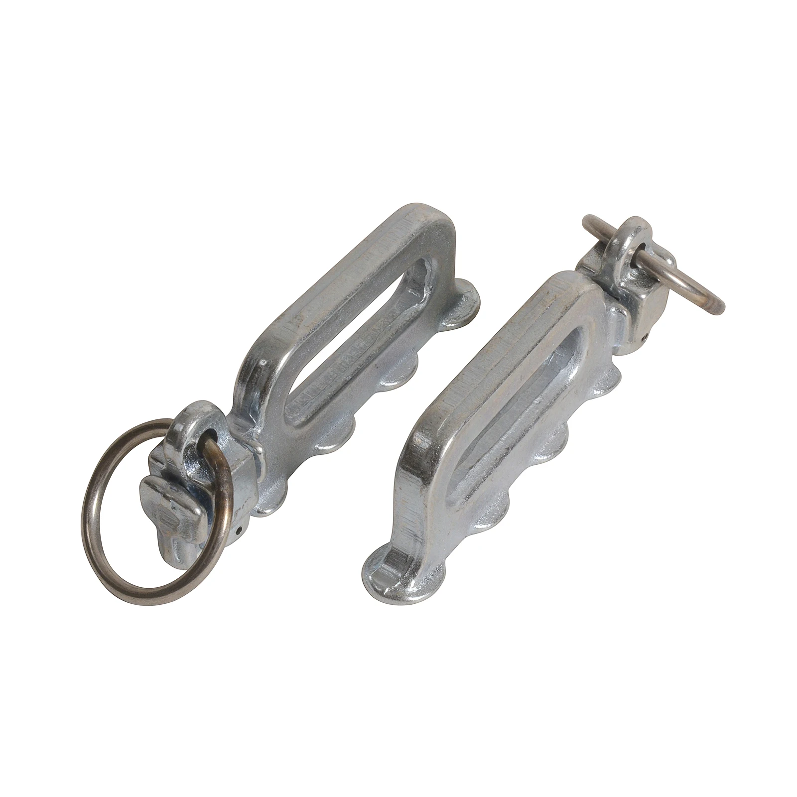 Tie down belts 2PCS L-Track Double Stud Tie Down Fitting Trailer Cargo End Ring Bolt Tie Down Anchor Point Rail Loading Securing Tools