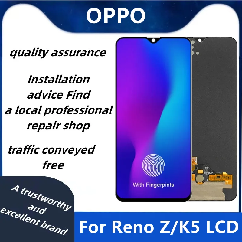 

Super AMOLED / TFT черный 6,4 ''для Oppo Reno Z CPH1979 PCDM10 PCDT10 ЖК-дисплей сенсорный экран дигитайзер в сборе для Reno Z