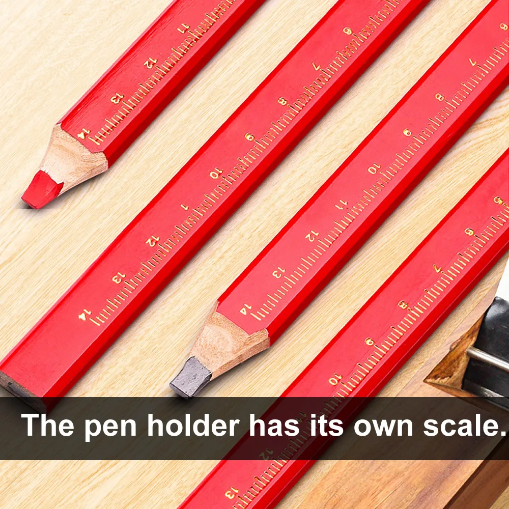 1/5/10pcs carpenter's pencil thick core black pen special marking pen DIY with scale carpenter's tool pen stationery marking pen 5
