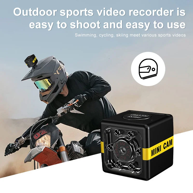 Miniature High Definition 1080 p sport camera Memory Not included