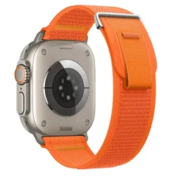 Premium Sports Nylon Strap for Smartwatch - Comfortable and Durable Wristband (12 Orange)