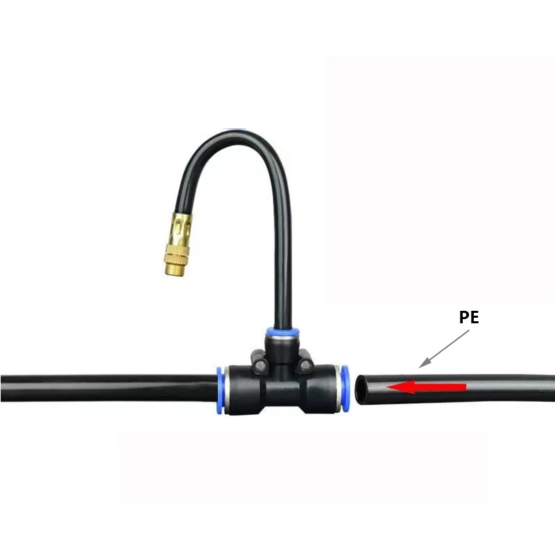 5M 10M 20M PE Hose 6mm 8mm Pipe Tubing For Misting Cooling System Outdoor Backyard Garden Irrigation Sprinkler Misting Fittings garden hose plastic hose water hose silicone tube plastic tube acrylic tube
