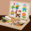 Wooden Multifunction Children Animal Puzzle Writing Magnetic Drawing Board Blackboard Learning Education Toys For Kids 6