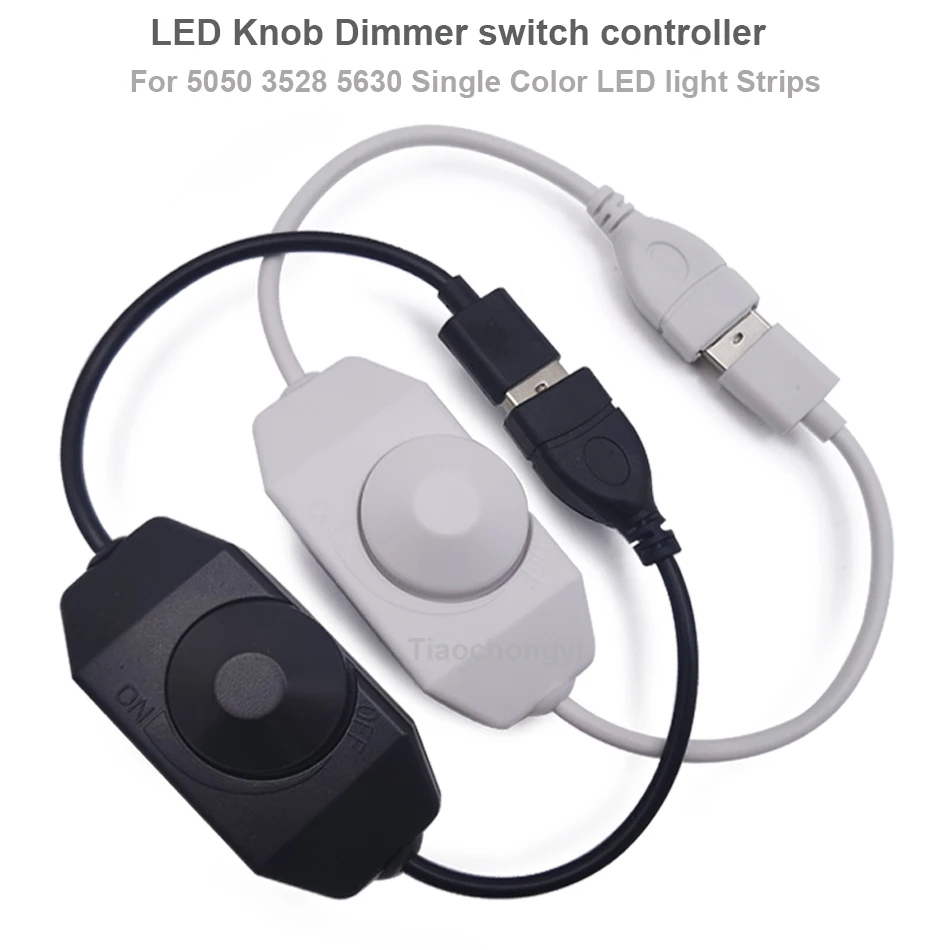 Touch Knob Button Switch Dimmer Brightness Adjust for 3528 5050 5630 COB LED Strip Light DC 12V 24V USB 5V Stepless Dimming
