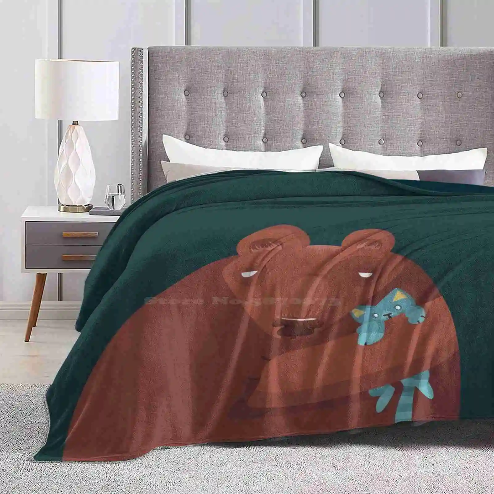 Sleepy Bear Soft Warm Light Thin Coperta Bear Sleepy Grumpy