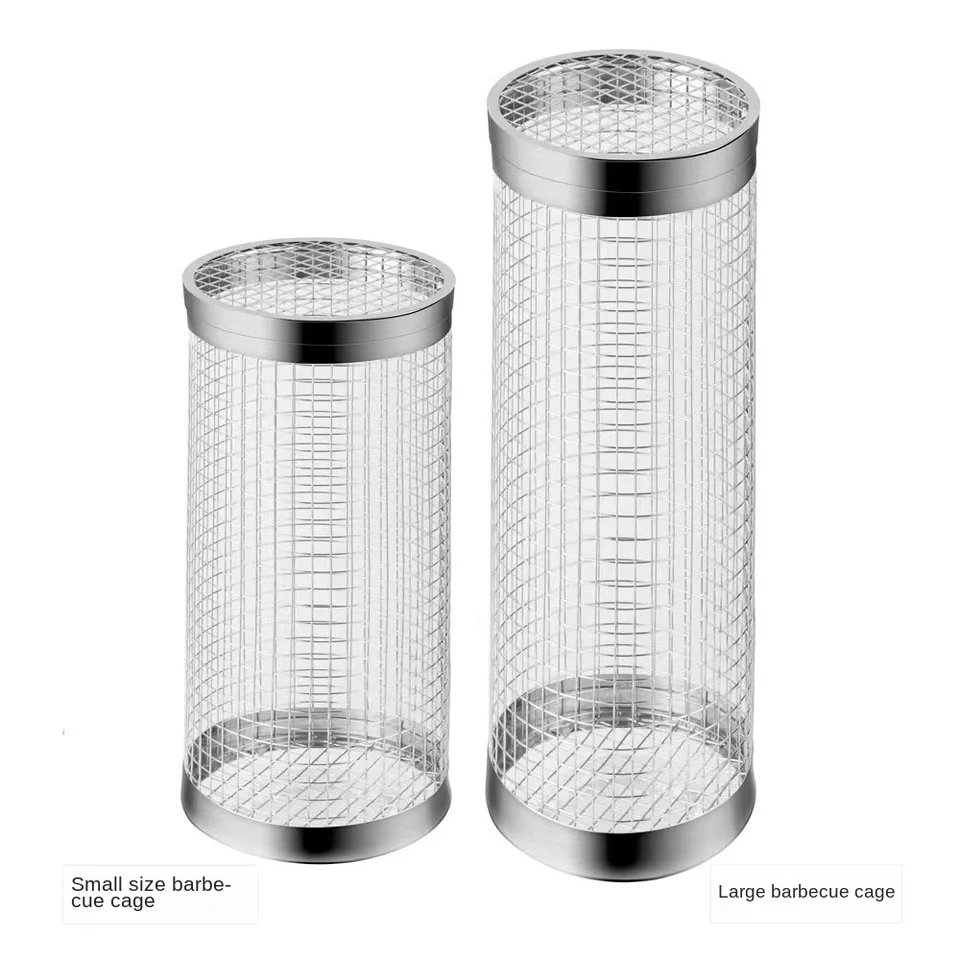 Panier Barbecue Roulant Acier Inoxydable - AVOID Pour Grill Extérieur