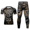 Cody Lundin Rashguard Tracksuits For Men’S Mma Kickboxing Club Fitness Workout Gym Muscle-Building Tight Fighting Sportswear Kit 4