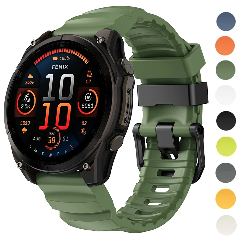 Premium Silicone QuickFit Watch Strap - 26mm/22mm - Universal Fit