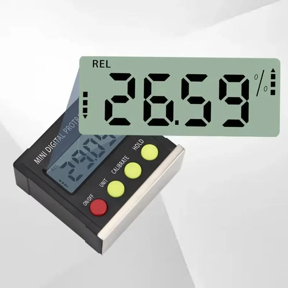 전자 디지털 각도계 수평계 경사 측정 각도 게이지 디지털 디스플레이 360 °   틸트 앵글 박스 목공