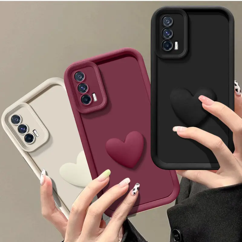 Three Dimensional Love Matte Drop Soft Protective Phone Case