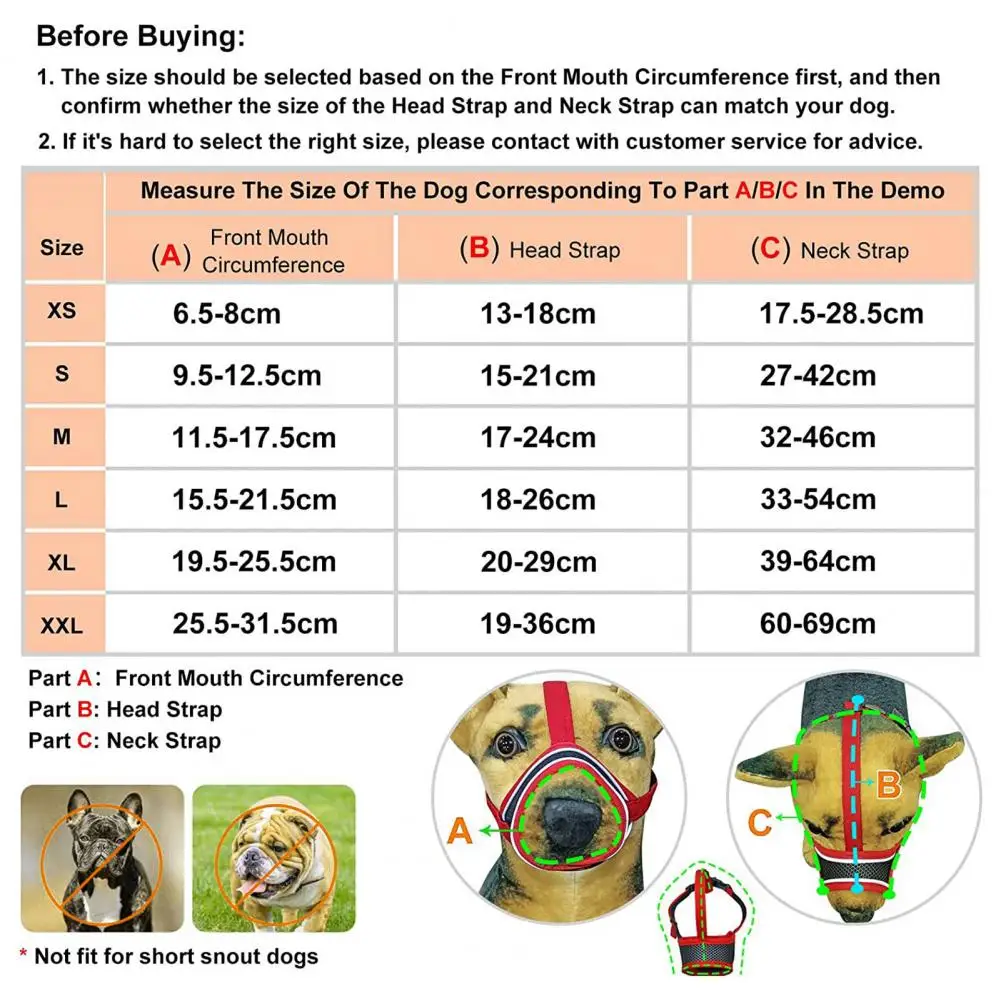 Dog Muzzle Quick Release Dog Muzzle Anti-chewing Breathable Adjustable Comfortable Anti-biting for Puppy