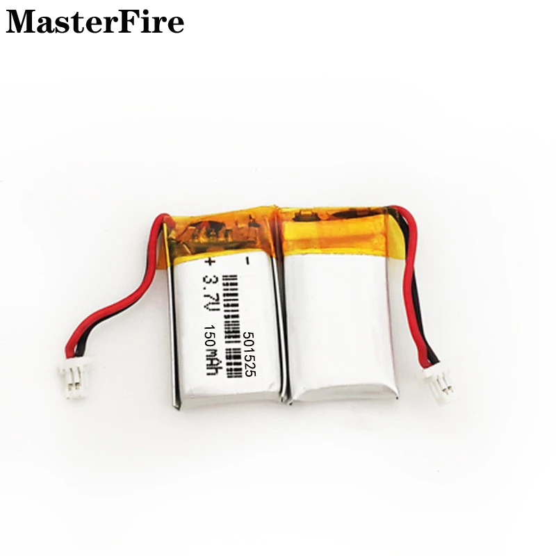 

10pcs/lot 3.7V 150mah Rechargeable Lithium Polymer Battery 501525 for Bluetooth Headset Electronic Lighter Portable Printer Cell