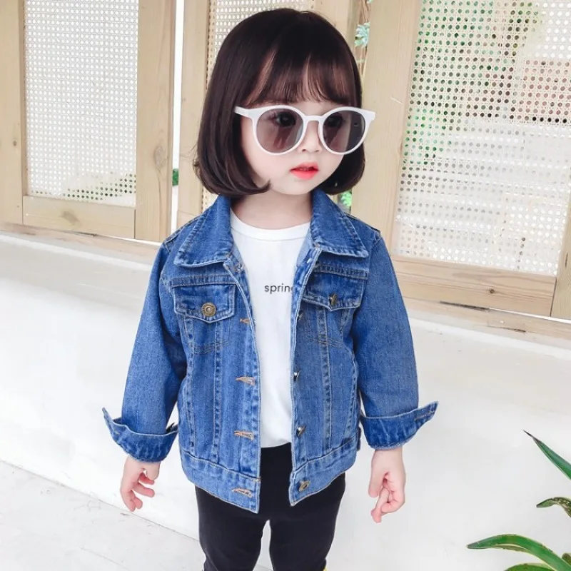 Girls Boys Denim Jacket Korean Style Loose Kids Spring and Autumn Clothing 2024 New Children Jacket Baby Top Fashion Clothing 4