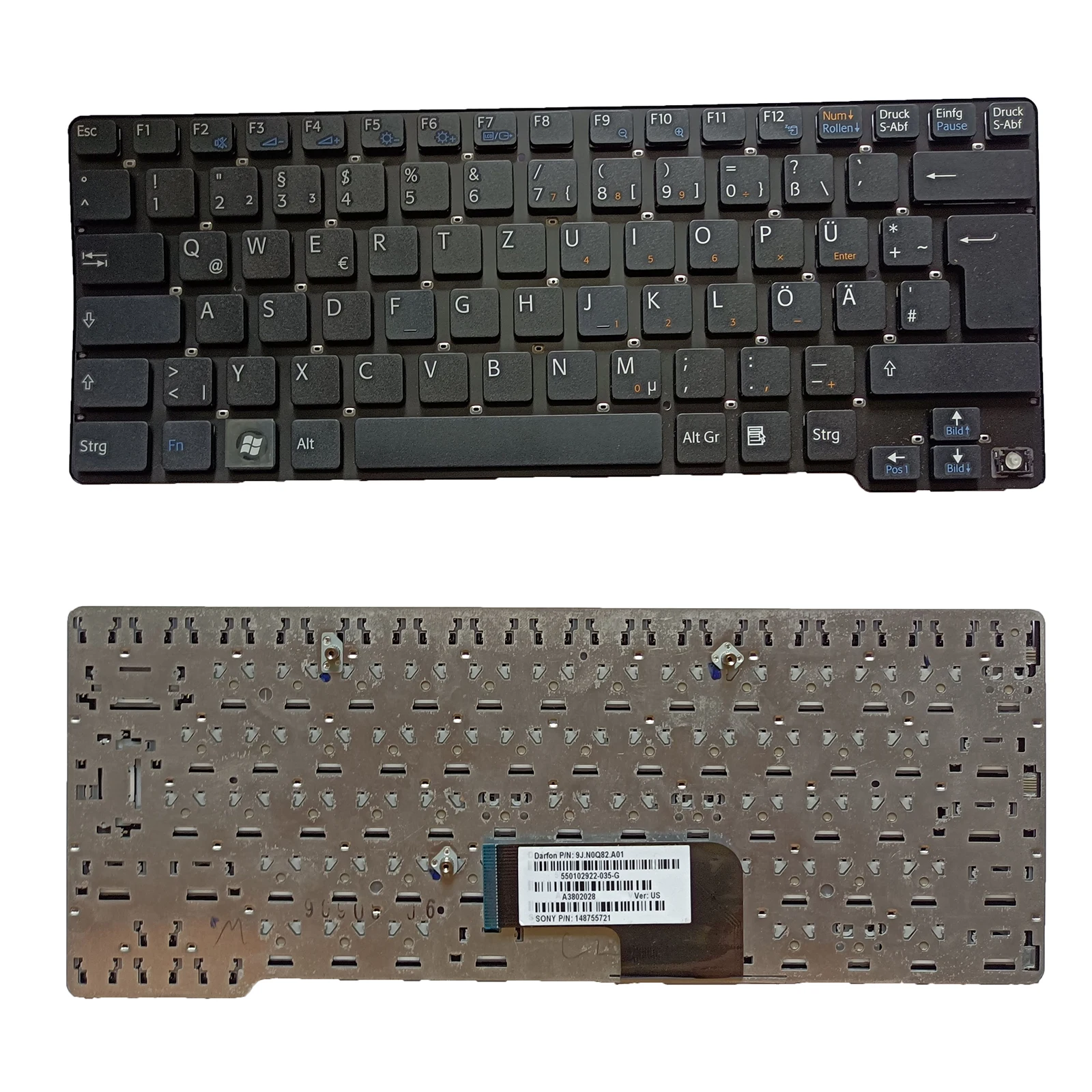 

Немецкая клавиатура для Sony Vaio VPC-CW VPC CW VPCCW CW16EC CW18FC CW26EC CW28EC CW2S3C, черная, без рамки