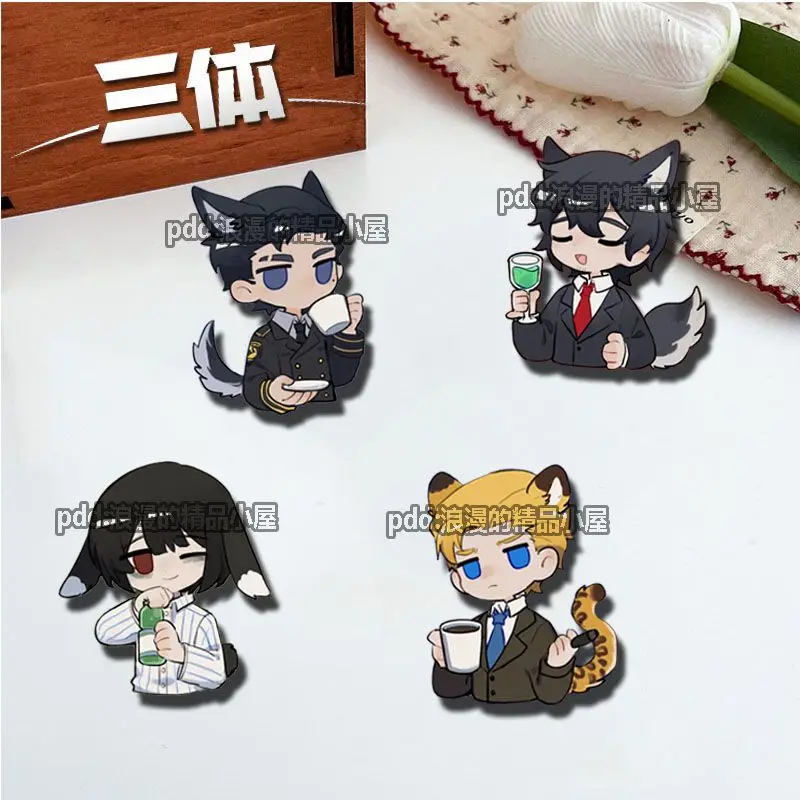 

The Three Body Problem Brooch Zhang Beihai Brooches for Women Yun Tianming Fashion Jewelry Luoji Acrylic Accesorios Cartoon Gift