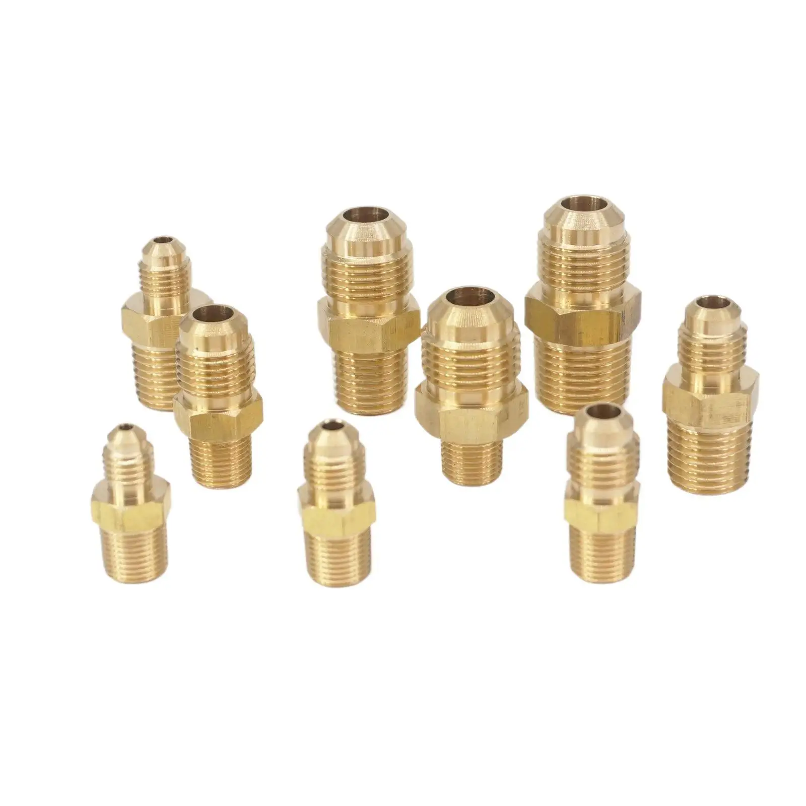 Pipe Fitting,Water Pipe Fitting,Hose Pipe Fitting 1/8" 1/4" 3/8" NPT Male Fit Tube OD 1/8" 3/16" 1/4" 5/16" 3/8" Brass SAE 45 Degree Pipe Fittings Adapters Connectors 229 PSI