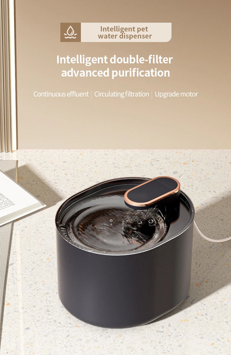 Title 2, 3L Cat Water Fountain with Motion Sensor Automa...
