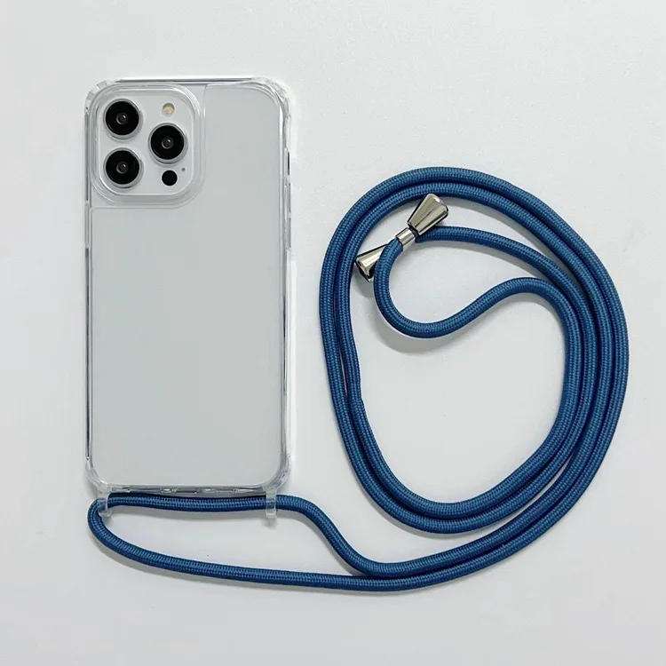 Transparent Crossbody Necklace Cord Lanyard Case with Clear Soft Cover