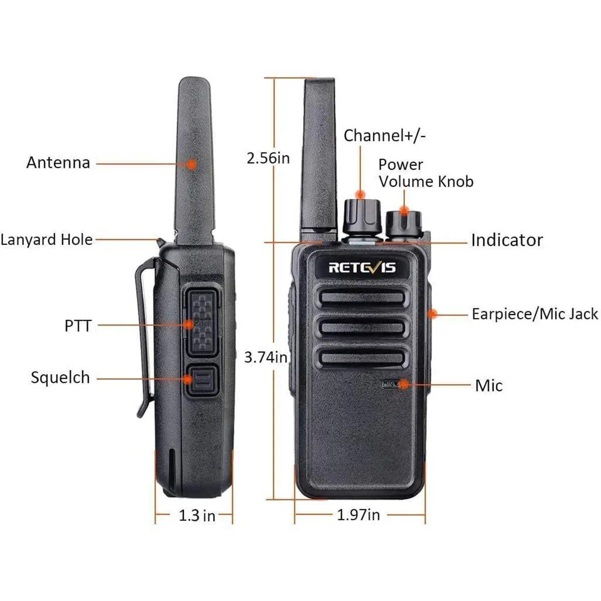 Walkie Talkies 4PCS PMR Radio 2 Way Radio Walkie-Talkies Hotel Restaurant Walk Talk Communication Equipment