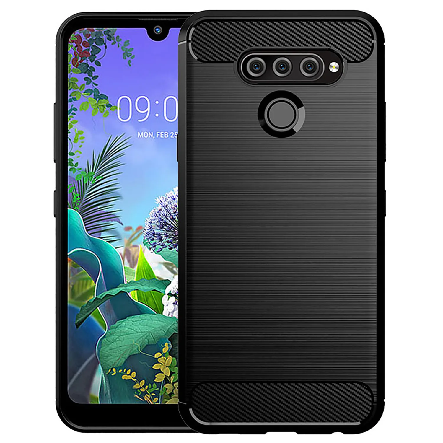 

Shockproof Mobile Shell For LG Q60 q92 q61 q62 Luxury Carbon Fiber Phone Cover for lg q9 one q51 q61 q70 Anti-fall Soft Case