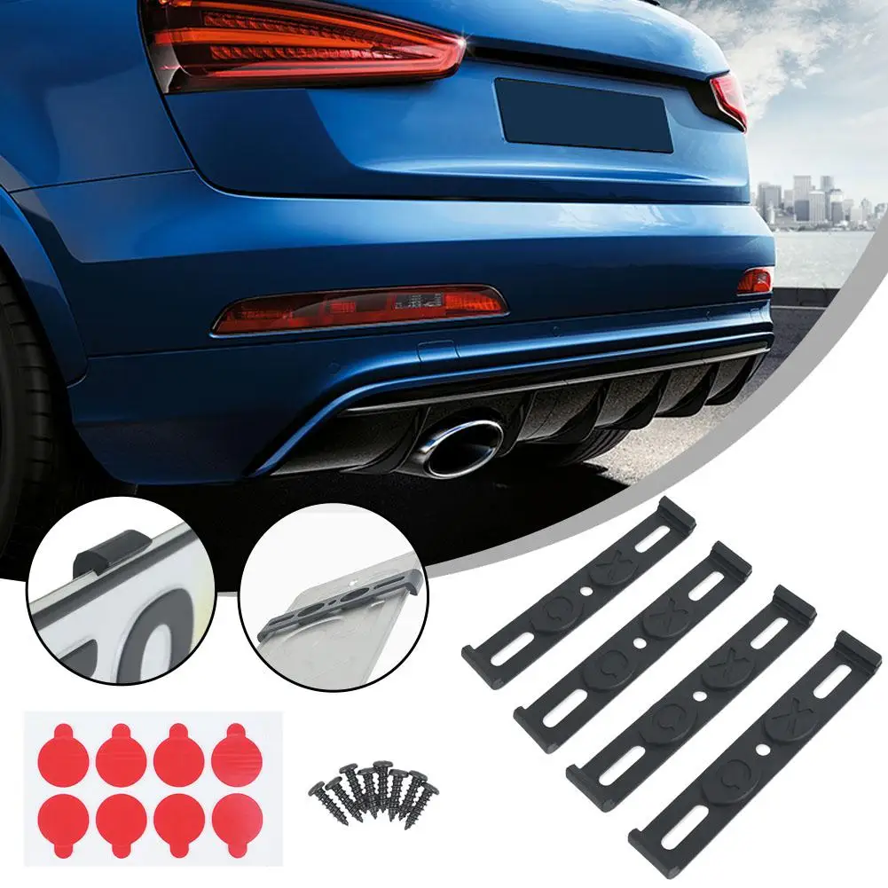 License Plate Frame Frameless License Plate Mount 4PCS Weather-Proof Car Tag Frame for Front and Rear Car Tags