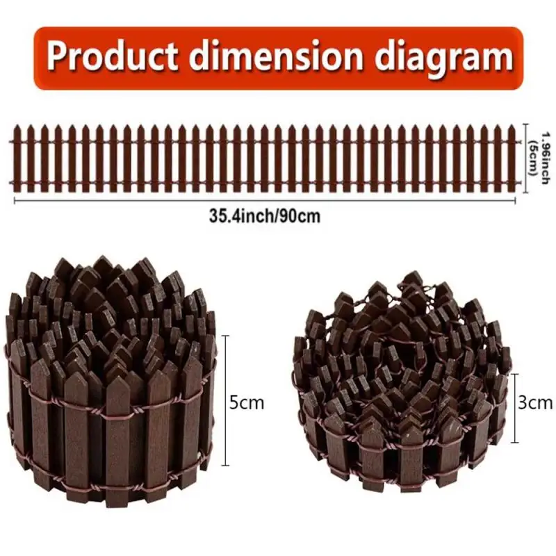 Mini Wooden Fence for Fairy Gardens and Flower Pot Embellishments Home & Garden Decor 1pcs