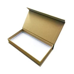 Elegant Magnetic Lid Gift Box - Rectangular, Multi - Color, 14x12x4 cm - 19x10x3cm (Brown)