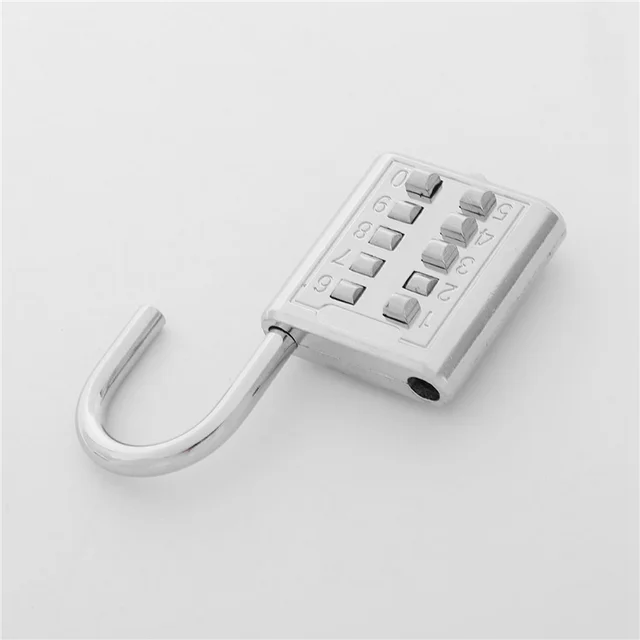 AA84 3X Anti-Theft Button Combination Padlock Digit Push Password Lock Zinc Alloy Security Lock Suitcase Luggage Coded Lock 4