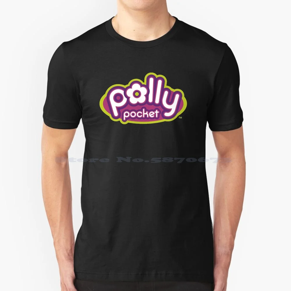 Polly Pocket Logo T Shirt 100% Cotone Tee Polly Tasche Logo Y2K Little Girls Brand Littlest Pet Shops Red Bubble Trending Chew