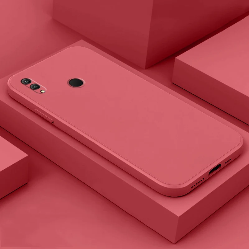 Chic Silicone Square Frame Phone Case - Matte Soft Back Cover