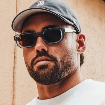 Nuovi occhiali da sole rettangolari donna uomo lussuoso Designer di marca occhiali da sole Casual occhiali da sole da esterno con personalità in plastica maschile femminile 1