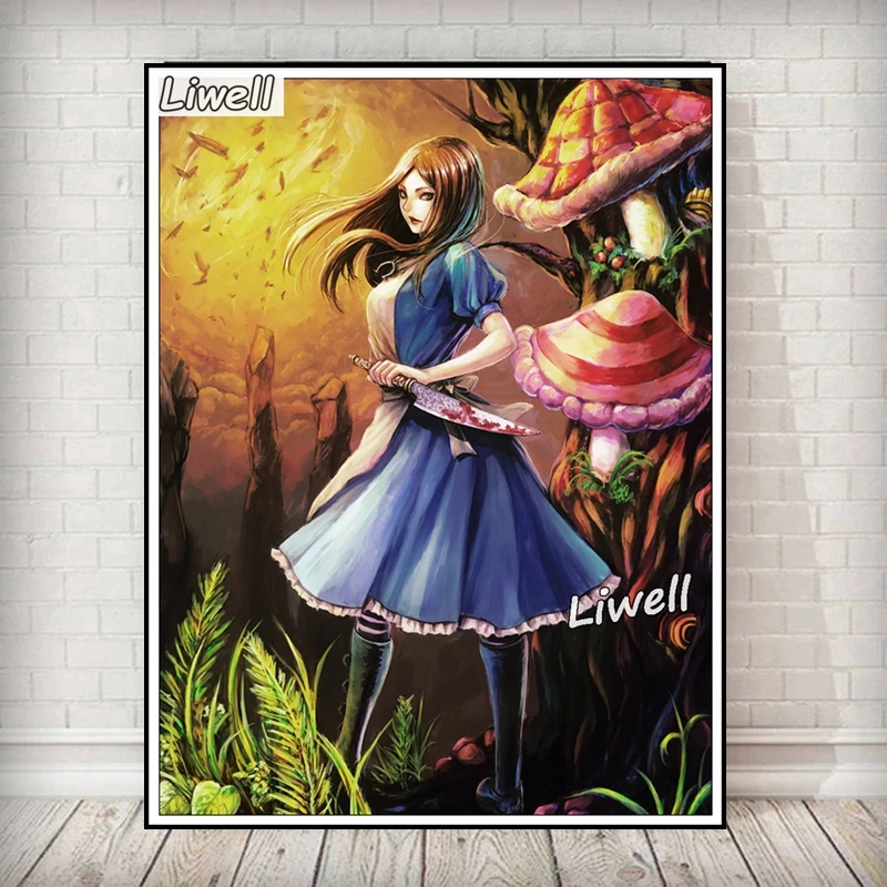 Horror Alice Madness Returns Diamond Painting Complete Kit With