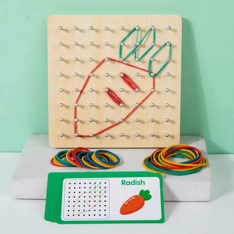 Wooden Geoboard with Pattern Cards – detail image 11