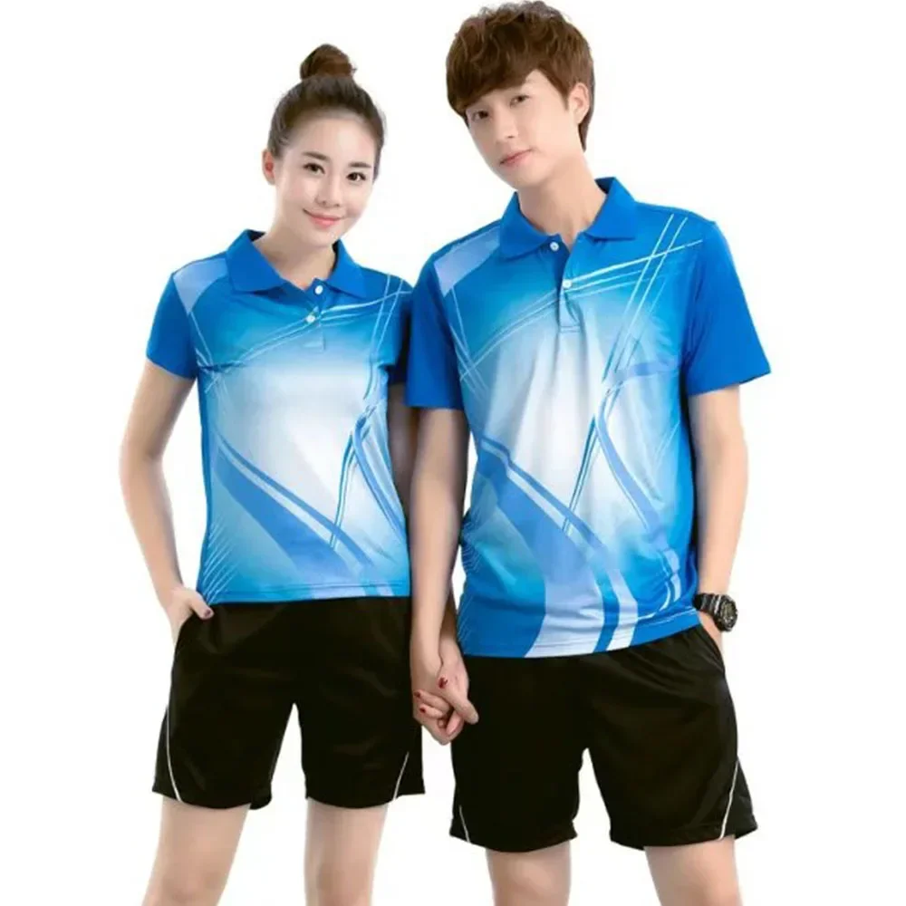 New in Tennis T-shirts Shorts Set for Men Women Quick Dry Summer Golf Wear Table Tennis Ping Ping Badminton Jersey Uniform Suits