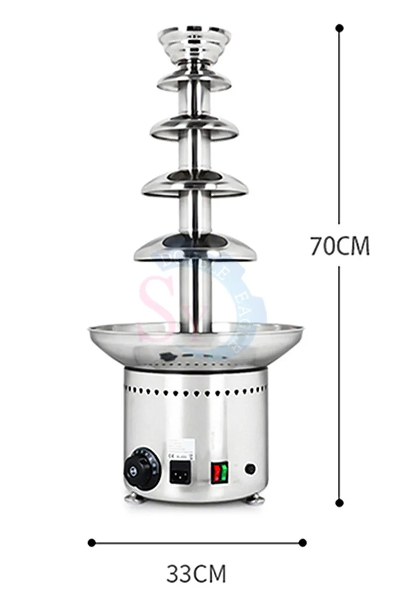 220v/110v 5 Layers Electric Commercial Electric Chocolate Fountain Machine Chocolate Waterfall Machine Eu/Au/Uk/Us Plug